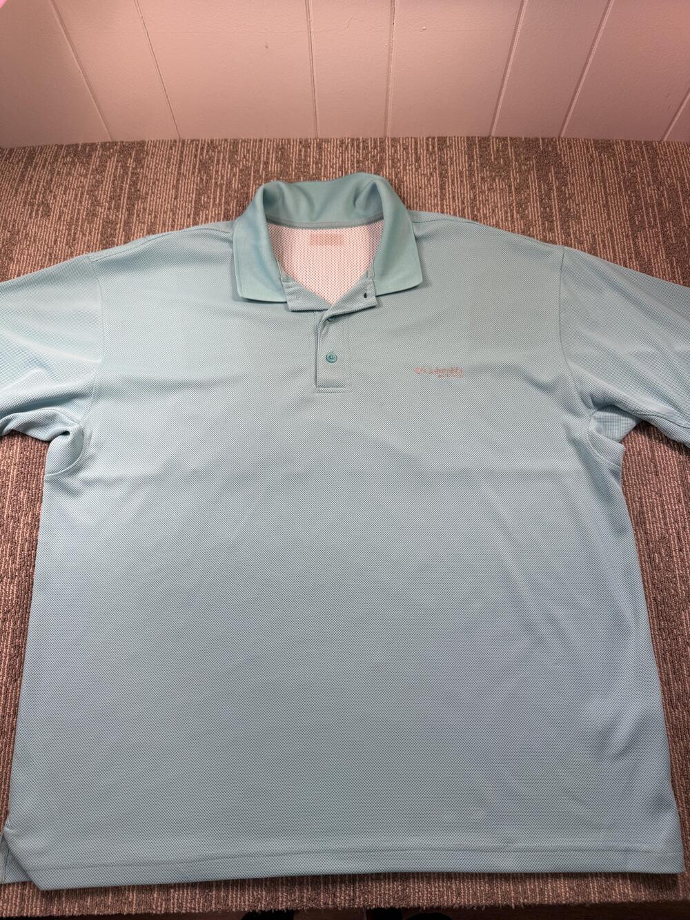 Columbia PFG Polo Shirt Mens 3XL Blue Fishing Performance Short Sleeve